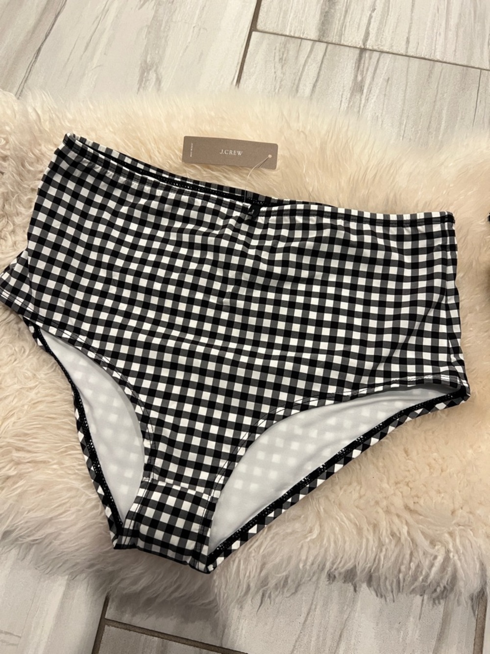 NWT J Crew 34C Gingham Check Bikini Set - Picture 8 of 10
